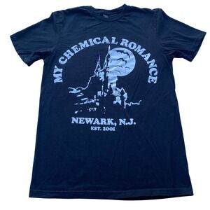 My Chemical Romance Newark NJ Est 2001 Band T-Shirt Black Gildan Small MCR